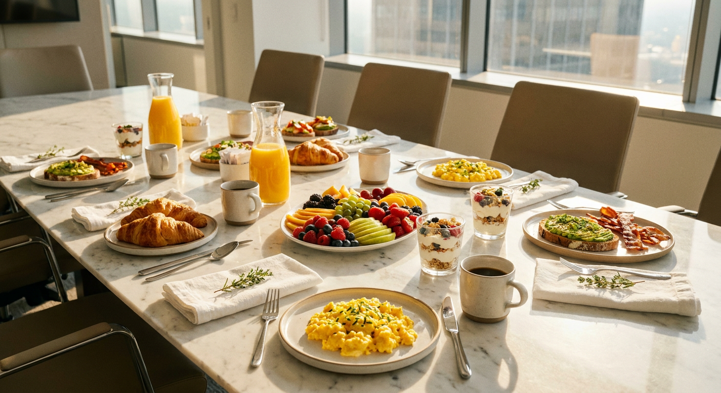 Executive breakfast spread